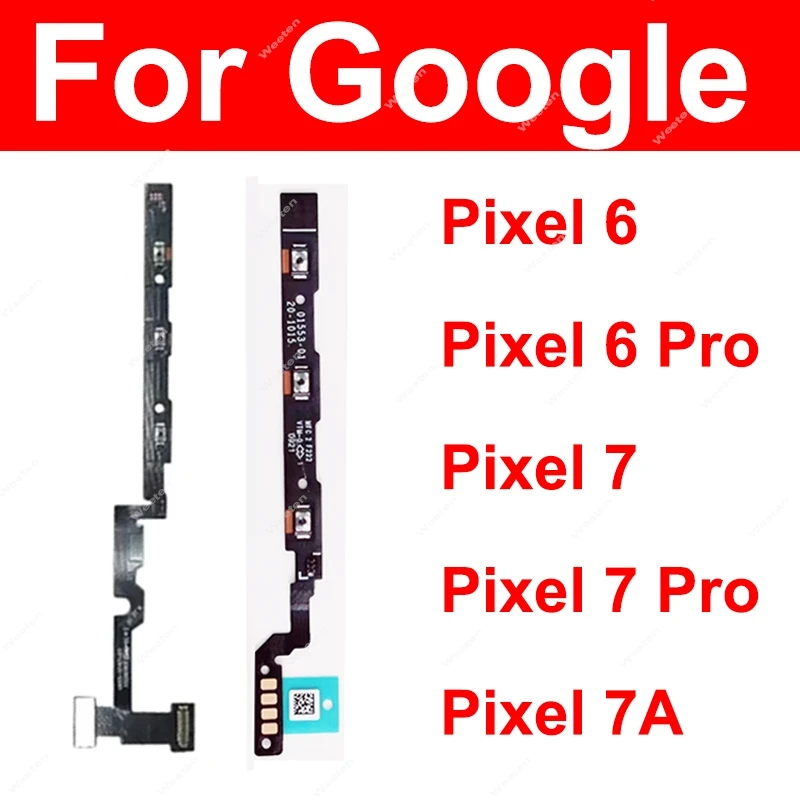 On OFF Power Volume Flex Cable For Google Pixel 6 6 Pro 7 Pro 7A Power Volume Side Key Flex Ribbon Replacement