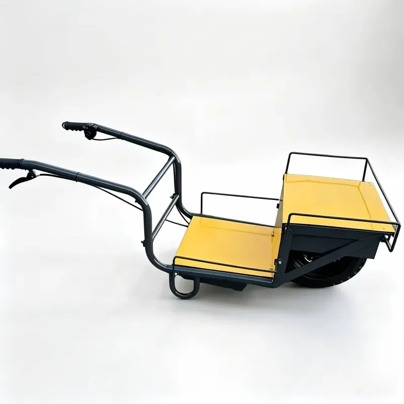 New High Torque 1200W 48V 400kg Load Capacity Power Wheelbarrow Gear Drive Single Wheel Mini Dumper 30 Degree Climbing