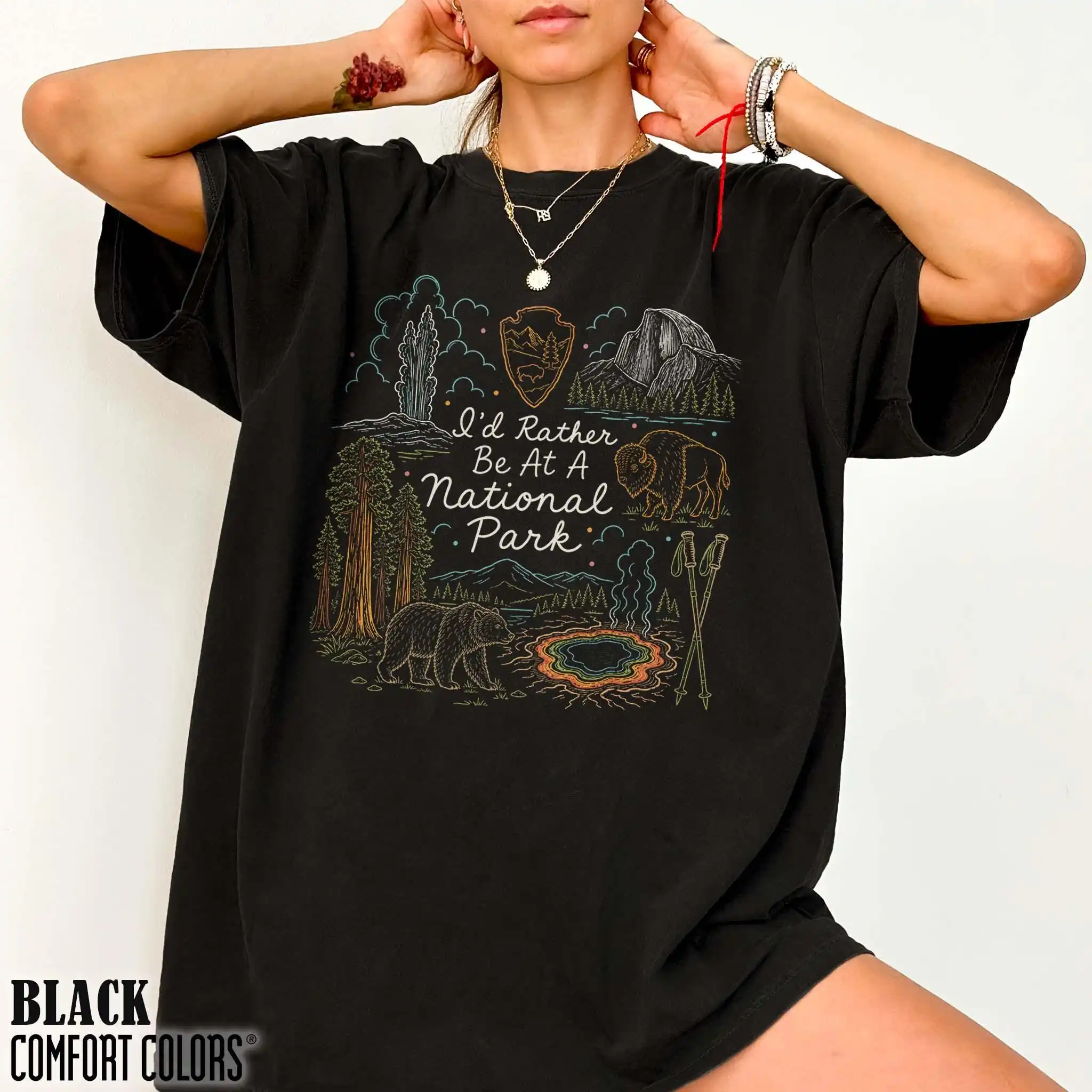 National National Park Adventure Shirt Hiking Camping Nature Outdoorsy Wildlife Tee I'd Rather Be At America Parks Gift Granola Girl Tee - Aliexpress Deal
