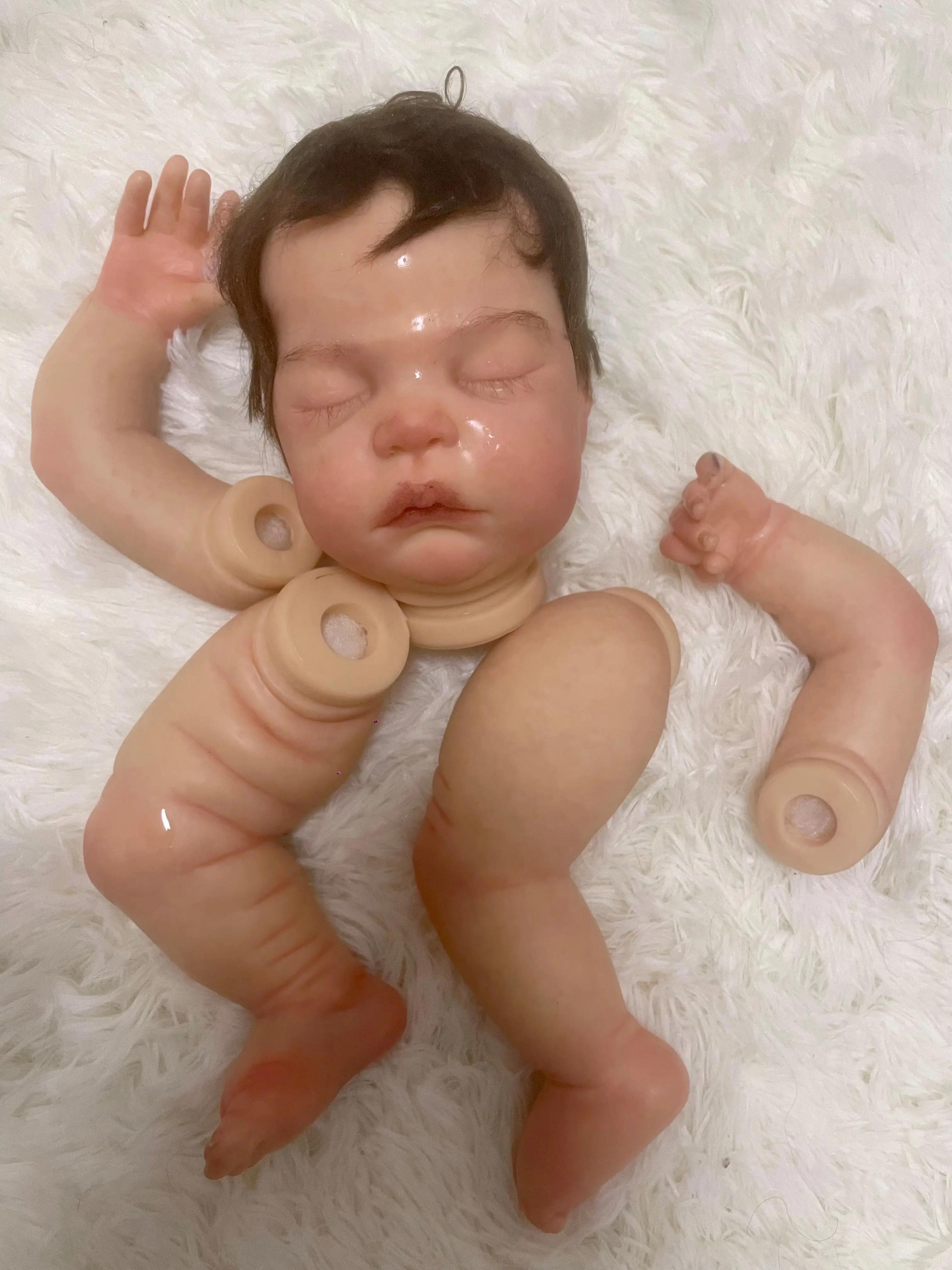 

FBBD Customized Limited Suppy 45cm Reborn Baby Doll With Hand-Rooted Hair Already Painted kit BY Atist Lulun Real Photos