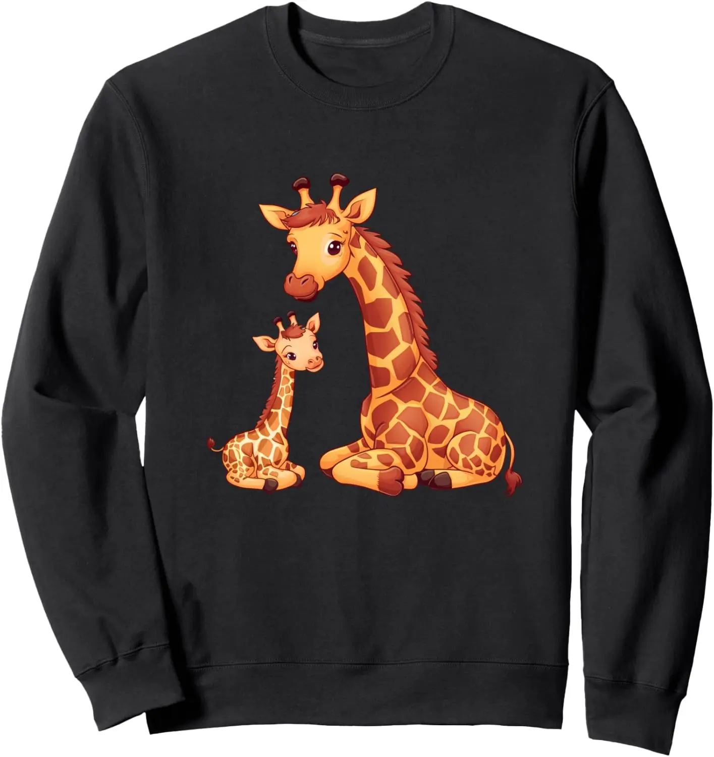 Beautiful Giraffe Mom and Her Cute Baby Mothers Day Sweatshirt