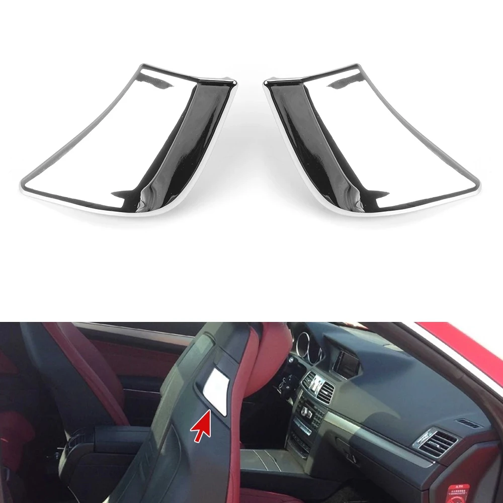 Car Front Seat Backrest Lock Switch Cover for Mercedes Benz W207 W204 C E Coupe Class E200 E260 2009-2015 Glossy