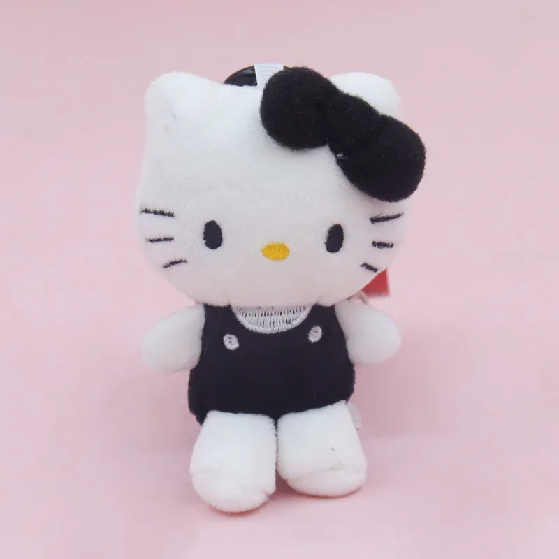 Sanrio Kancing Cinta KT Kucing Mainan Mewah Liontin Busur Lucu Anak Perempuan Hati Tas Mewah Liontin Boneka Hadiah Anak-anak Dekorasi Boneka Ransel Gantung