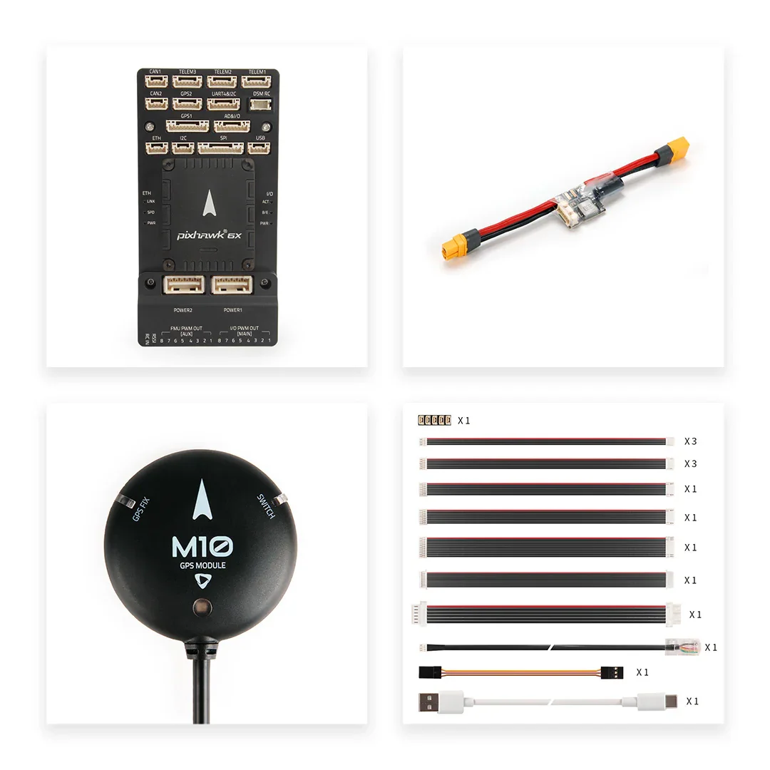 NONE Neuester Holybro Pixhawk 6X Flight Controller Standard / MINI-Version Barometer / Gary 32-Bit-Arm für Flugzeug-Quadrocopter 9