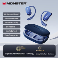 Monster XKO07 Wireless Sports Headphones TWS Bluetooth 5.3 Noise Reduction Earphones Surround sound Gaming EarHook Long standby