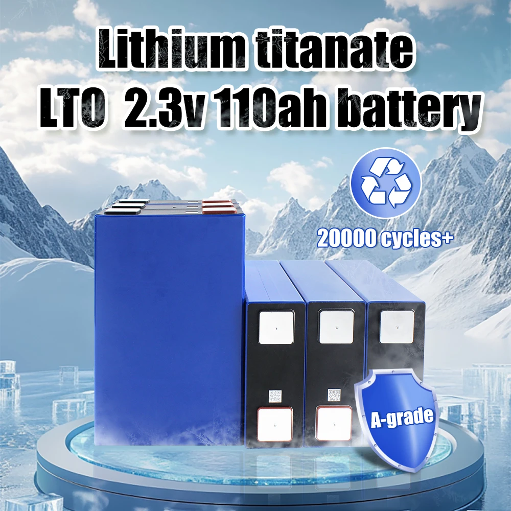 Grade A Yinlong LTO Prismatic Battery 2.3V 110Ah/155Ah Lithium Titanate Power Battery Cycle 16000+ Low Temperature Cell