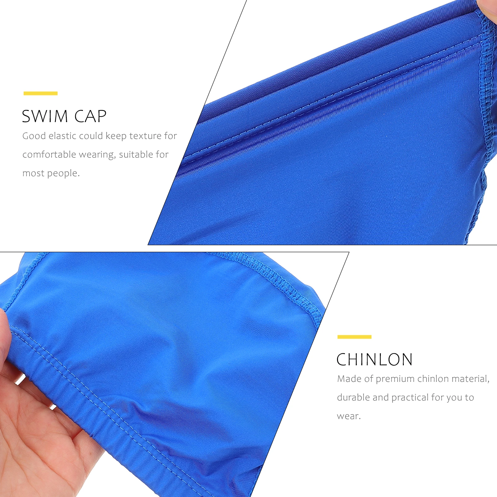

10 Pcs Swimming Cap Set Elastic Breathable Swim Hats for Men Women Adult Bathing Hair Fashionable Random Color