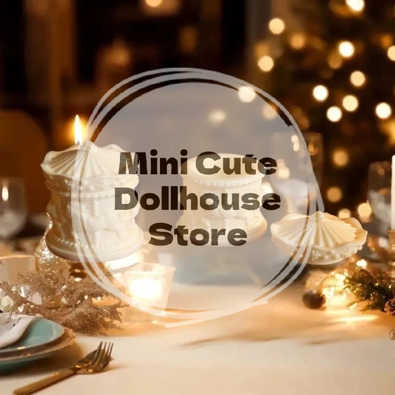 

Декоративный футляр для хранения кофе-карусель для кукольного домика, аксессуар для игрушек, уникальное миниатюрное украшение для дома.