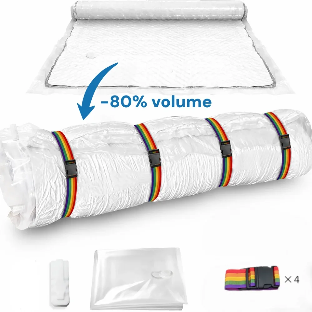 King Mattress Vacuum Bag for Moving Storage Moving Compression Bag for Mattresse, Large and Rhick Household Mattress Vacuum Bags
