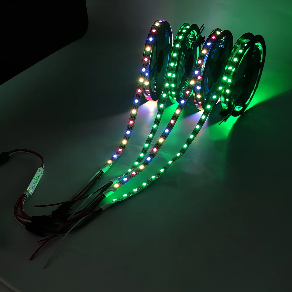 Mini pasek LED TTL wzmacniacz sygnału Repeater do WS2812B WS2811 SK6812 DC5V 3Pin RGBIC adresowalny moduł oświetlenie pikselowe 1 do 2/4/8