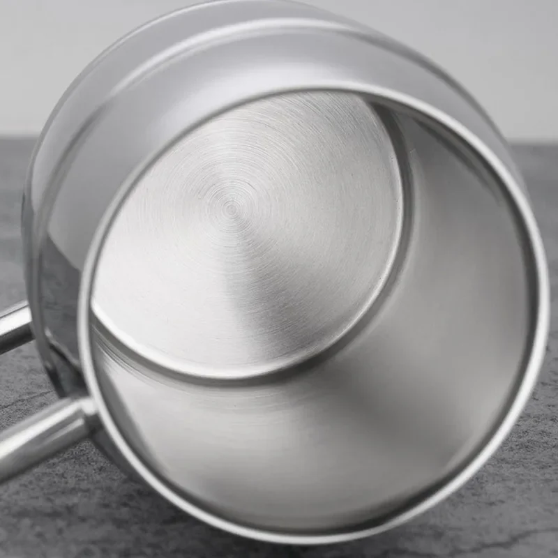 304 الفولاذ المقاوم للصدأ جدار مزدوج معزول كوب للبيرة مع مقبض للمشروبات الباردة الساخنة القهوة الحليب الشاي الاطفال المنزل بار مطعم الاستخدام