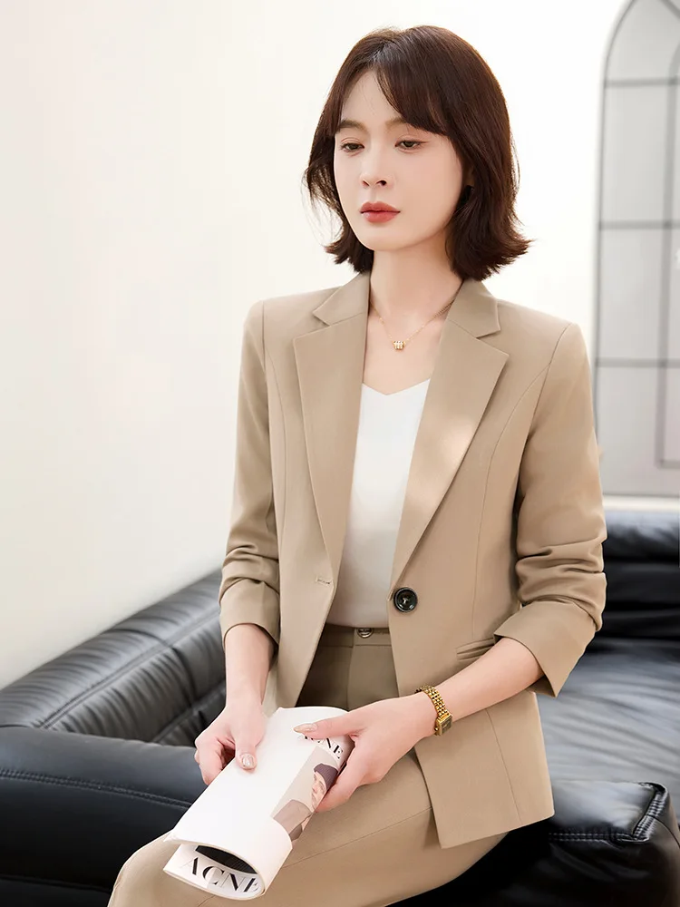 Women's Suit Set2025New style formal suit jacket for college students taking the civil service exam and career interview, suitab