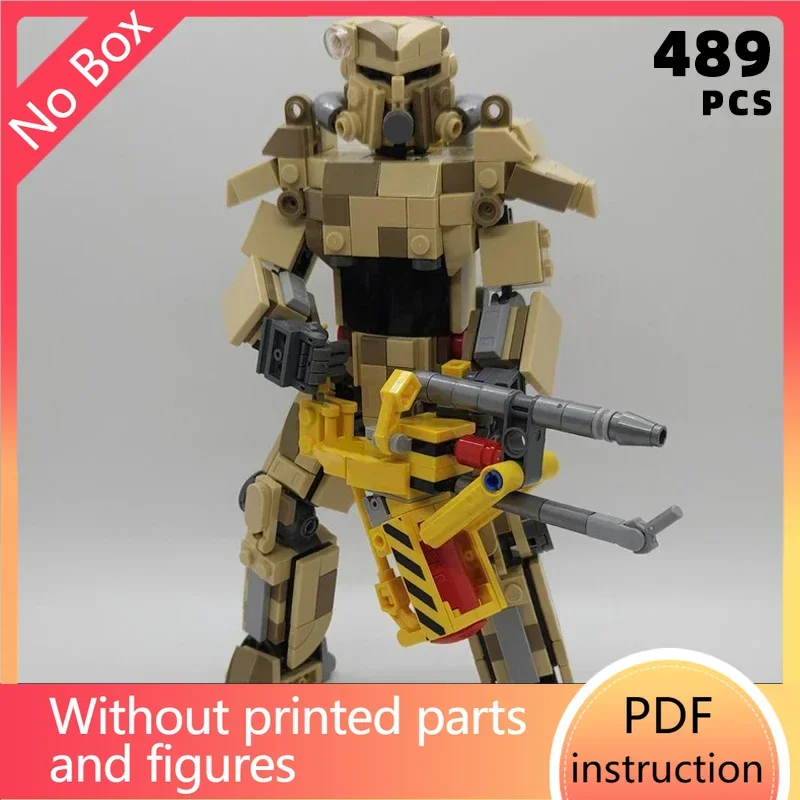 radiation series power armor bricks game decoration robot blocks moc gift nuclear war brotherhood fall prop toy action figureChr