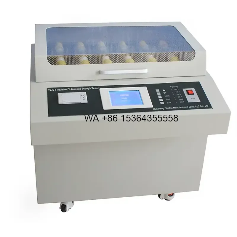 Wmwmnu for Huazheng OEM 6 Cup High Accuracy 3 Percent 80KV Transformer Oil BDV Dielectric Strength Tester Device