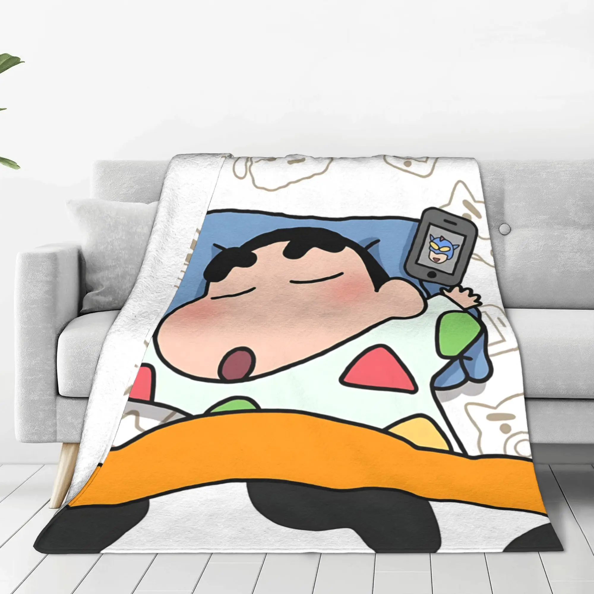1PC Crayon S Shin chan  home room decorations Winter Blankets for Adults Bedding Home Interior Sofa Knee