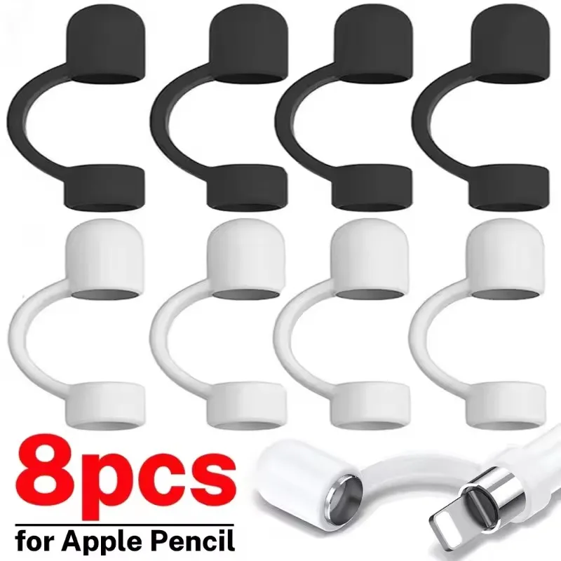 8/4/1PCS Tablet Pen Protective Sleeve Anti-lost Pencil Cap for Apple IPencil 1st Gen Soft Silicone Stylus Pen Protector Holder