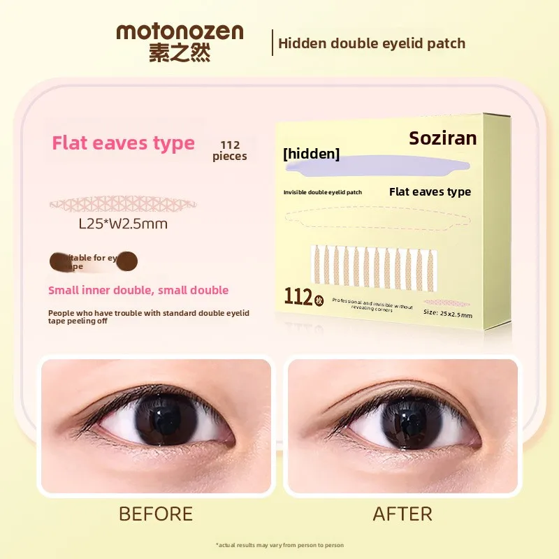 MOTONOZEN Invisible Eyelid Tape for Hooded Eyes, Seamless & Natural Look,Strong Hold Eye Strips Eyelid Sticker For Daily Use