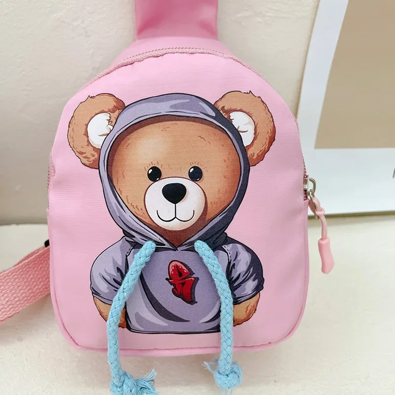 Cartoon kindergarten chest bag abbigliamento carino bear boy and girl baby marsupio borsa a tracolla per bambini da viaggio
