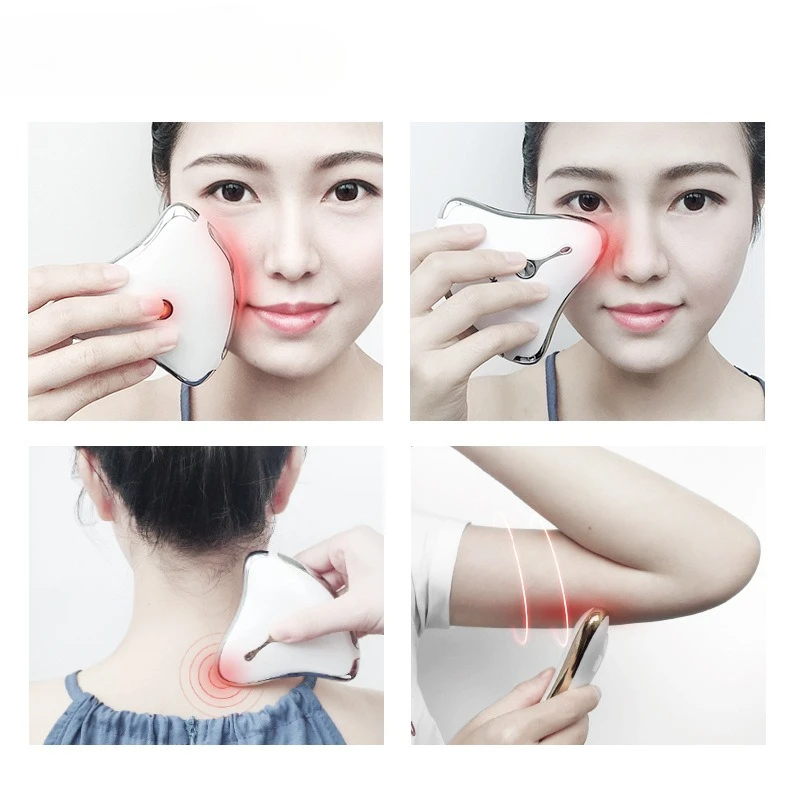 Electric Scraping Machine Hot and Cold Beauty Essence Introducer Shaving Artifact Lifting Electric Scraping Board Face Massager
