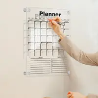 Reusable Acrylic Dry Erase Calendar Monthly Calendar Whiteboard Study Wall Weekly Planner Schedule Itinerary Note Board Supplies 3