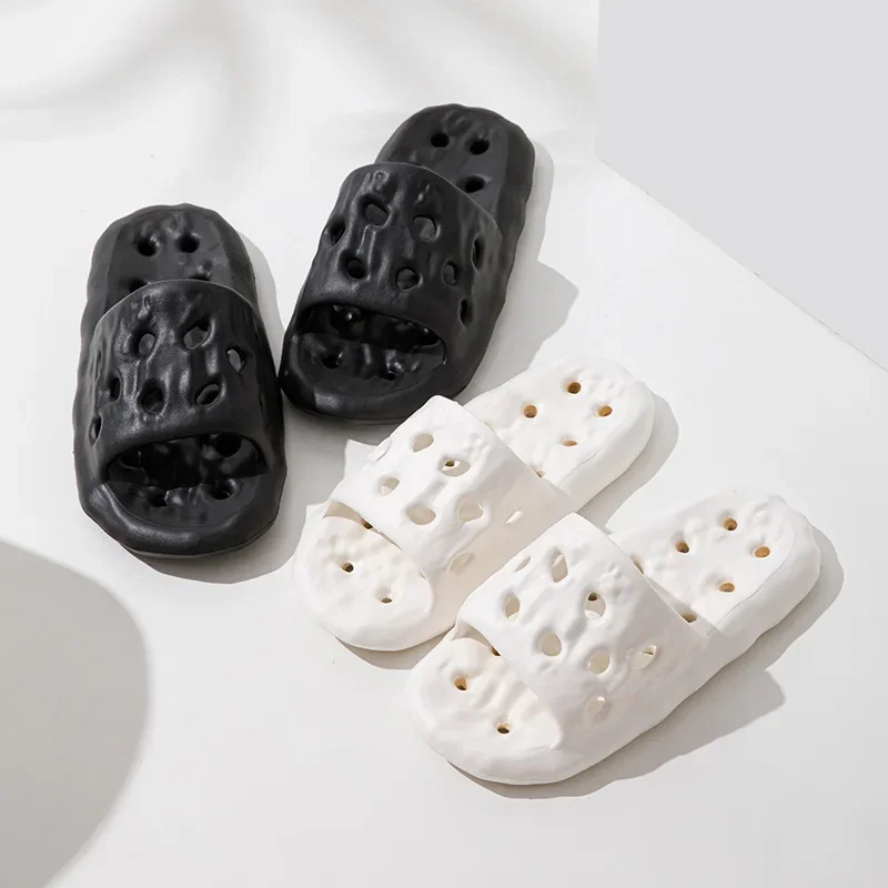 EVA Drainage Slippers - Quick-Dry Bathroom Sandals for Couples, Ultra-Soft Anti-Slip Home Slides with Massage Texture