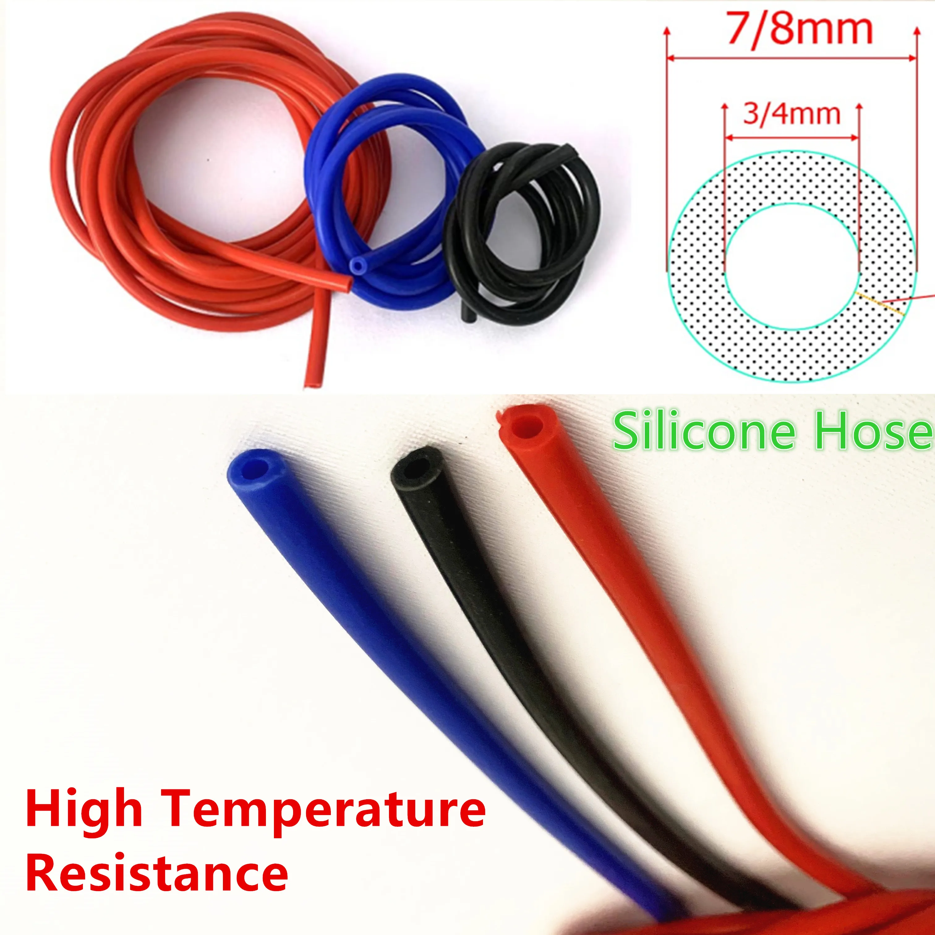 

HQ Universal Auto Modification Vacuum Silicone Hose High-temperature Resistant Exhaust Pipe Pressure Relief Valve Blue Black Red