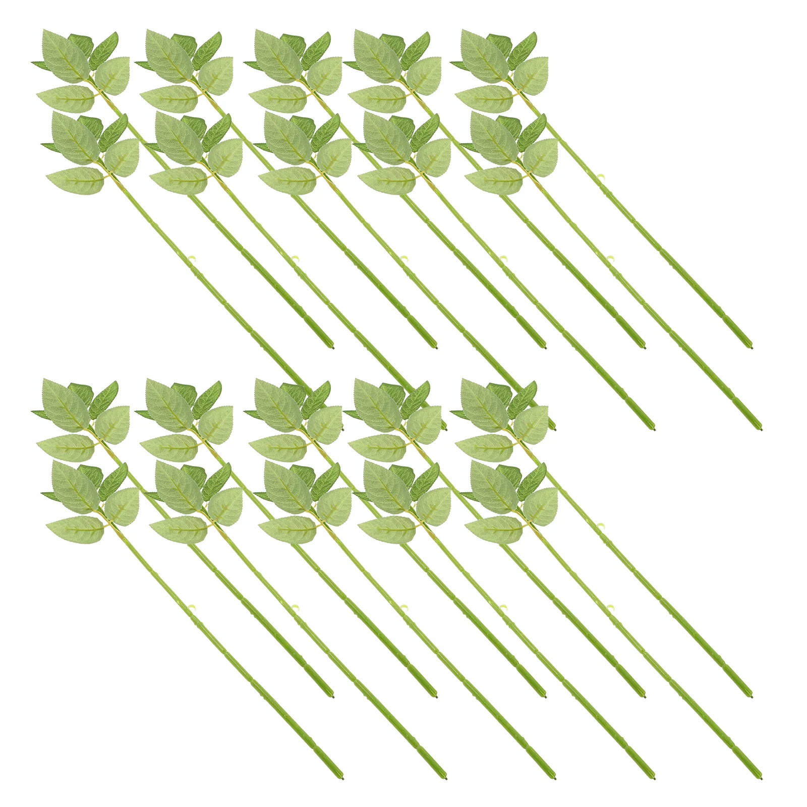 Tiges de roses artificielles avec feuilles, longue tige de fil Floral vert pour bricolage, artisanat, fabrication de bouquets, outil d'arrangement Floral, 20 pièces