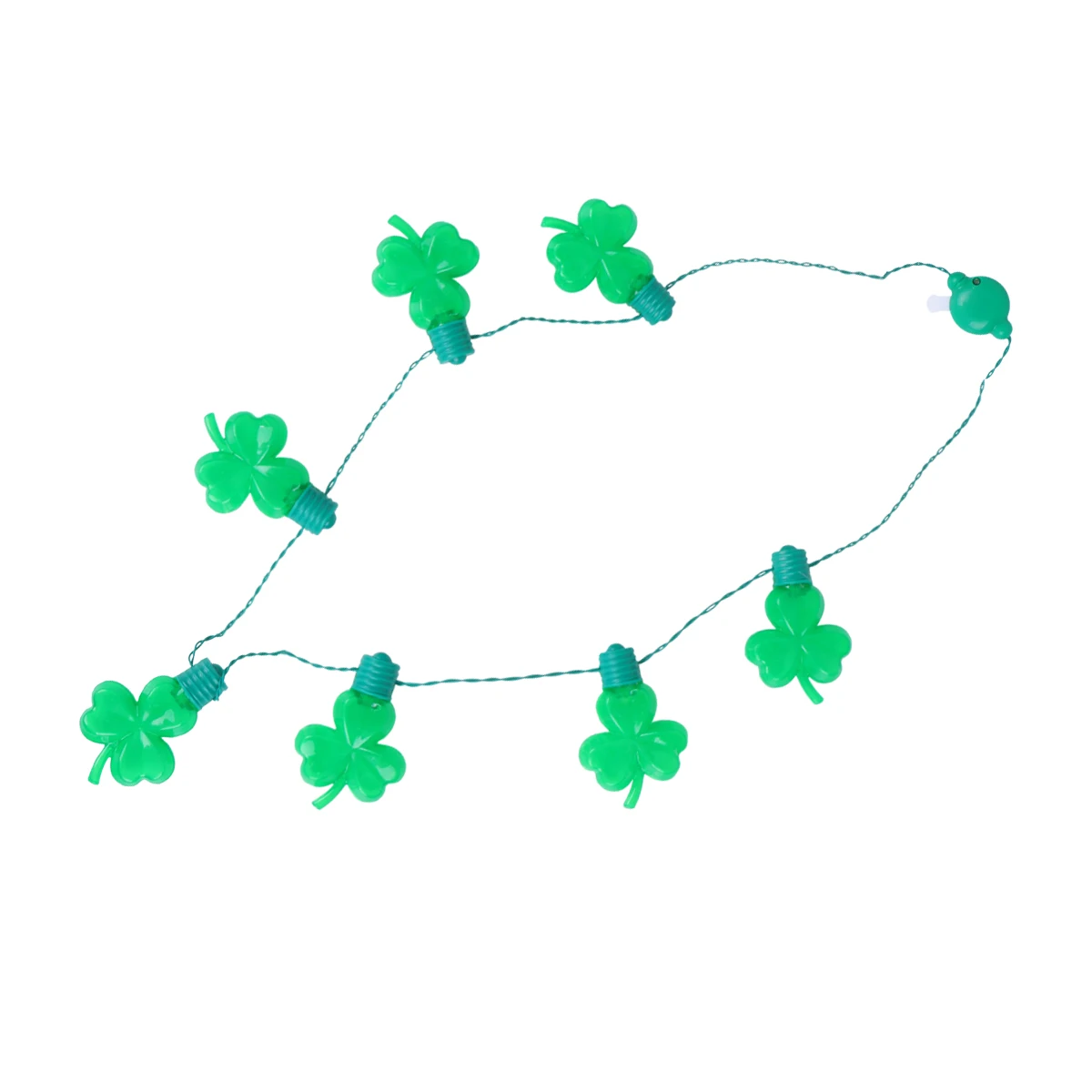 

Three Leaf Clover Glowing Necklace LED String Lights St Patricks Day Festival Party Shamrock Beauty Toys Luminous Accessories