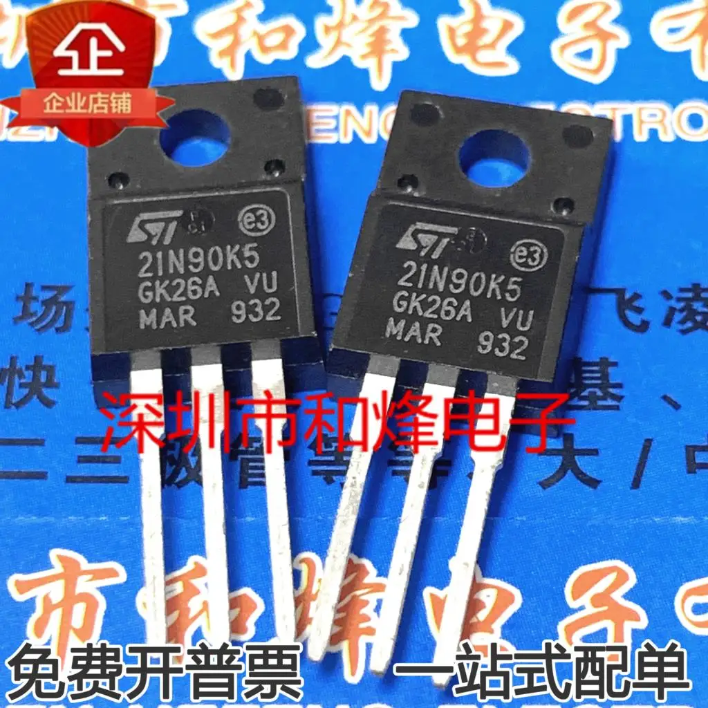 5PCS-10PCS 21N90K5 STF21N90K5  MOS 21A 900V Original On Stock Quicky Shipping