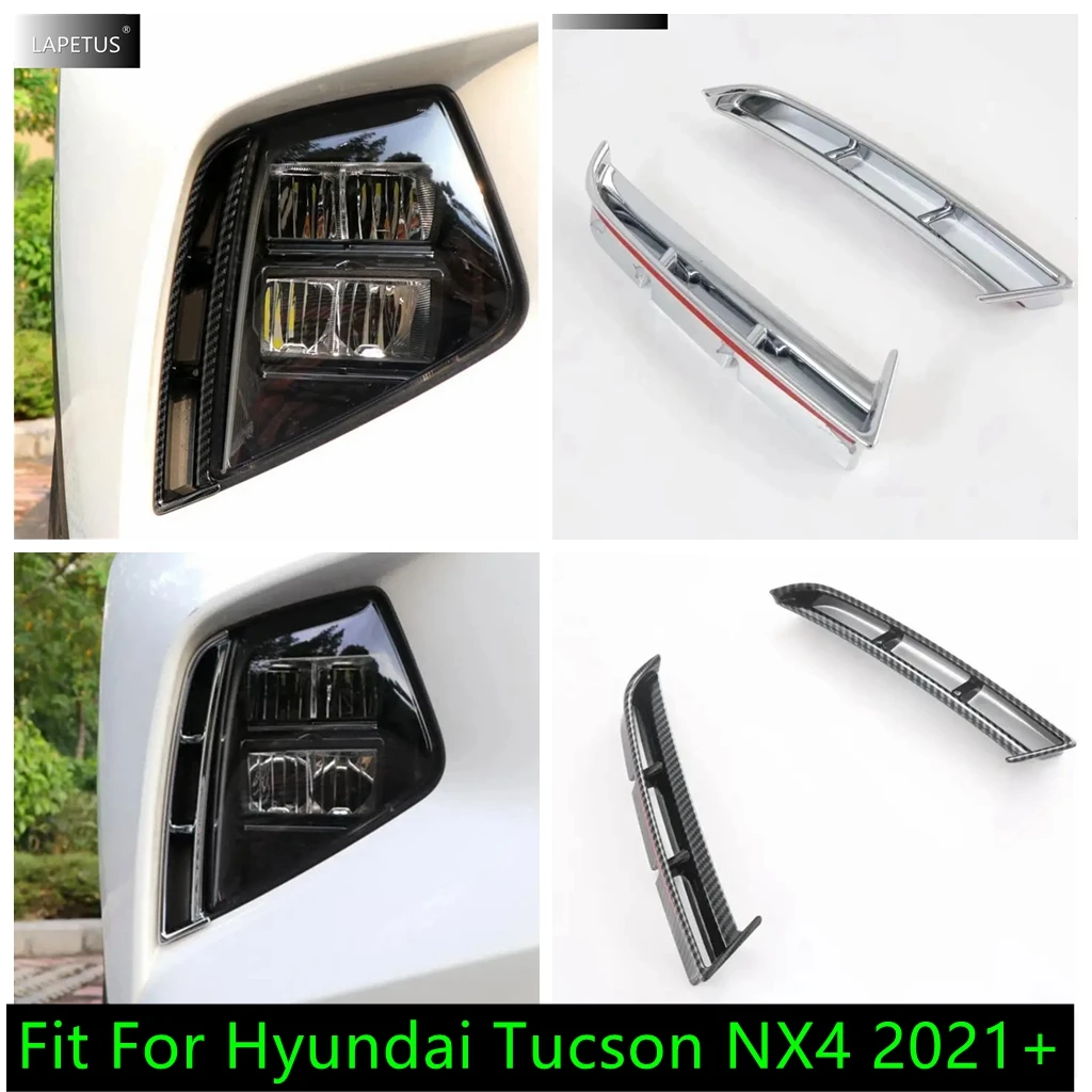 

Car Accessories Front Bumper Foglight Fog Lights Lamps Eyebrow Eyelid Strips Decor Cover Trim For Hyundai Tucson NX4 2021 - 2023