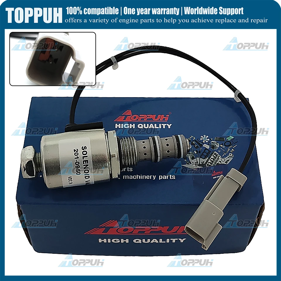 

New 24V 201-0950 Solenoid Valve for Caterpillar 924G 924GZ 928G 928HZ 930G 990H 992K