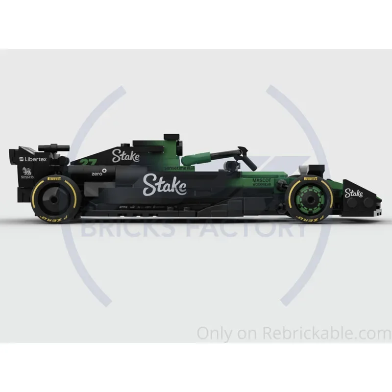 MOC-223039 新しい F1 フォーミュラカービルディングブロックモデル 298 PartsMOC クリエイティブボーイキッズ誕生日クリスマスビルディングブロックおもちゃギフト