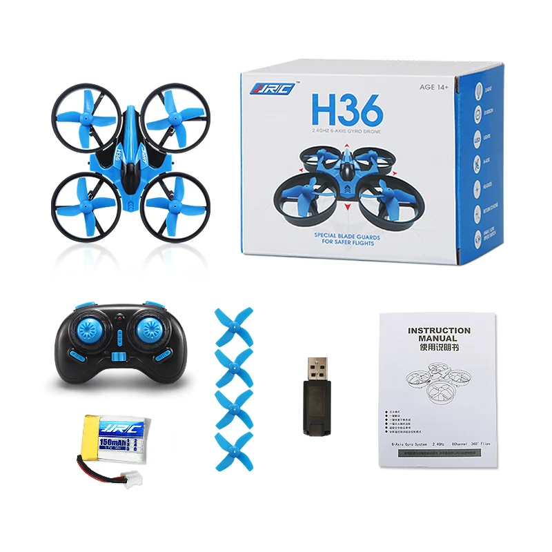 JJRC H36 Mini RC Drone com 3 Modo Headless de Bateria, Flip 360 °, Controle Remoto de 6 Eixos, Quadcopter Brinquedos para Crianças