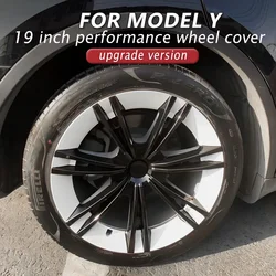 4PCS Car Hub Cap for Tesla Model Y 19 Inch Hubcap Performance Full Rim Cover Wheel Cap for Gemini Accessories Wheel Parts 2023