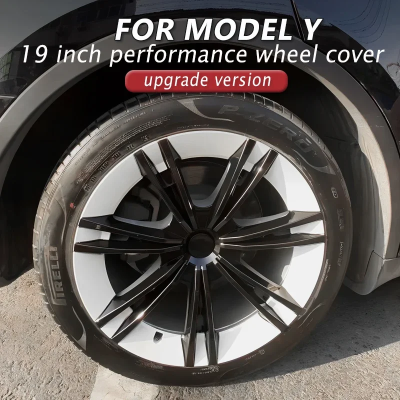 4PCS Car Hub Cap for Tesla Model Y 19 Inch Hubcap Performance Full Rim Cover Wheel Cap for Gemini Accessories Wheel Parts 2023