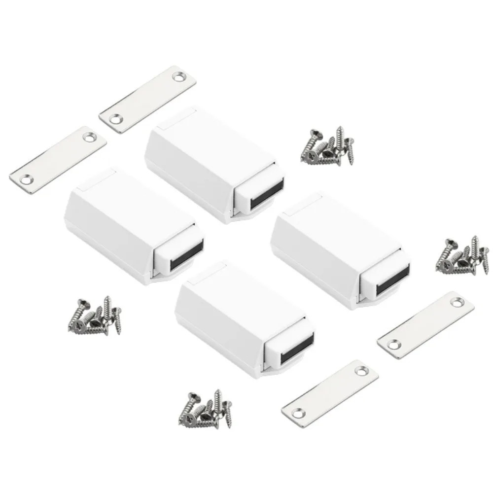 

4pcs Push To Open Magnetic Door Catches Hidden Press Snap Magnet Cabinet Catch Stable Easy Installation Cabinet Door Rebounder