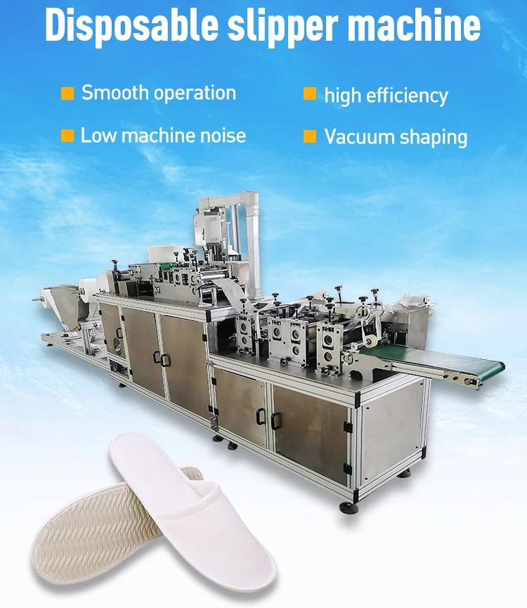 Disposable Slipper Making Machine Fully Automatic Nonwoven Hotel Guest Slipper Production Equipment High Speed