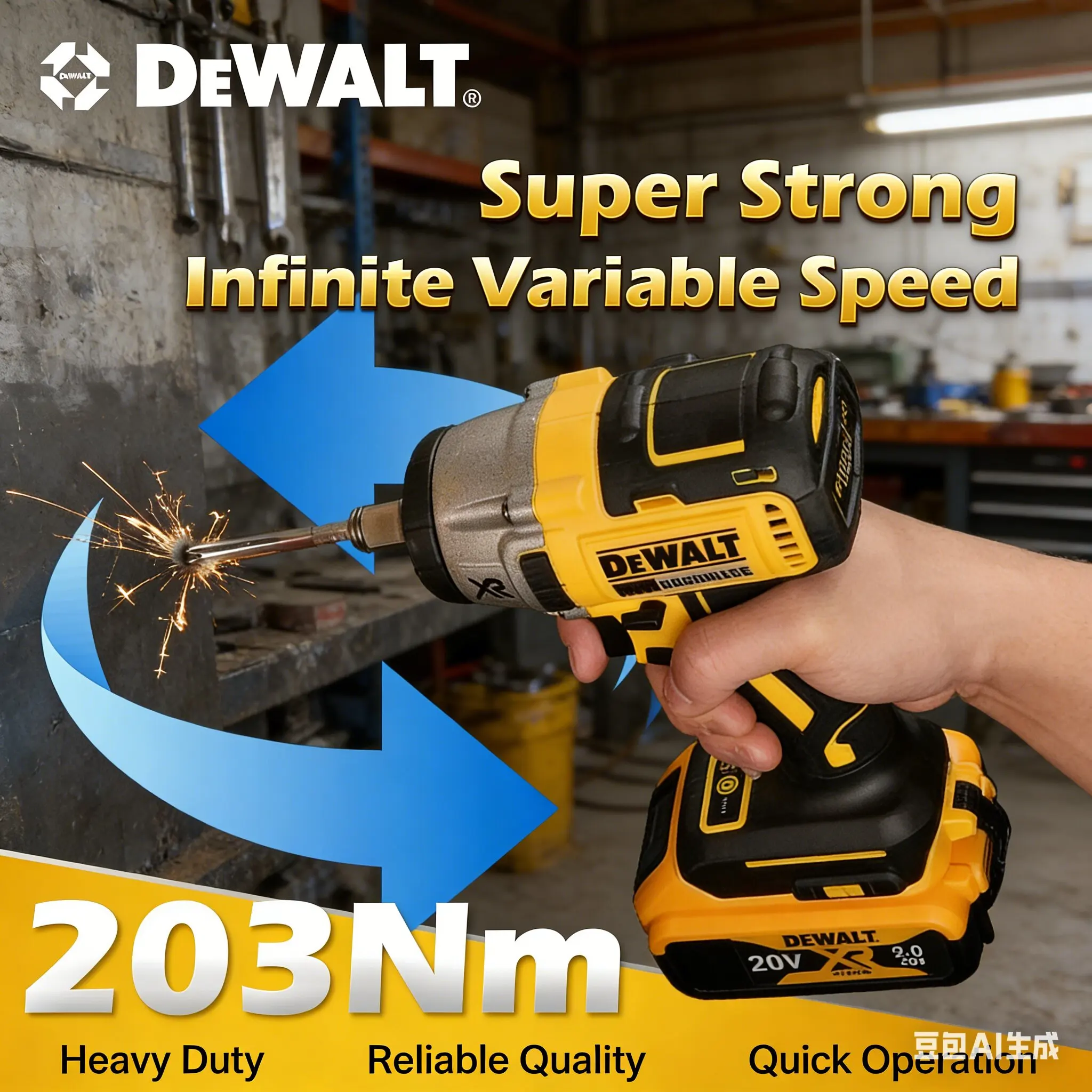 

DEWALT DCF880 Lithium Battery Brushless Impact Wrench 20V Detachable Tire High Torque High Speed Powerful Disassembly Tool