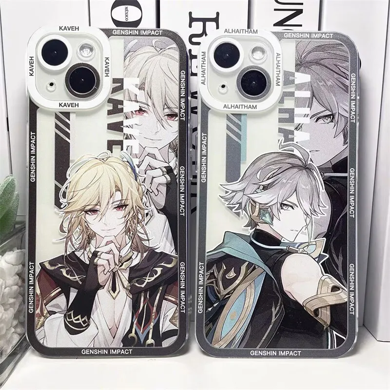 Genshin Impact Case für iPhone 11 12 13 14 15 Pro Max Mini 6 6s 7 8 plus xr xs max x Xiao Zhongli Wanderer Alhaitham Cover