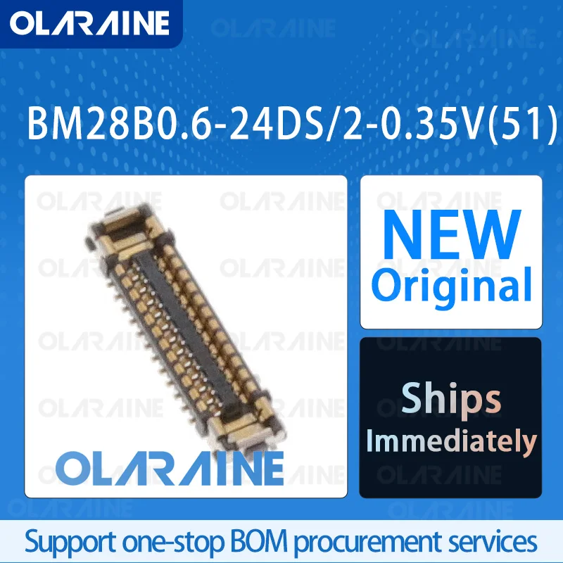 

50/200/500Pcs BM28B0.6-24DS/2-0.35V(51) 100% brand new and original IC chip Mezzanine connectors 26 Position 5 A