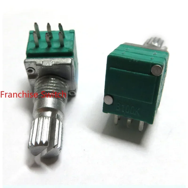 10PCS High Quality High-precision Precision Duplex Potentiometer R09 Type B100K - 15MM Spline