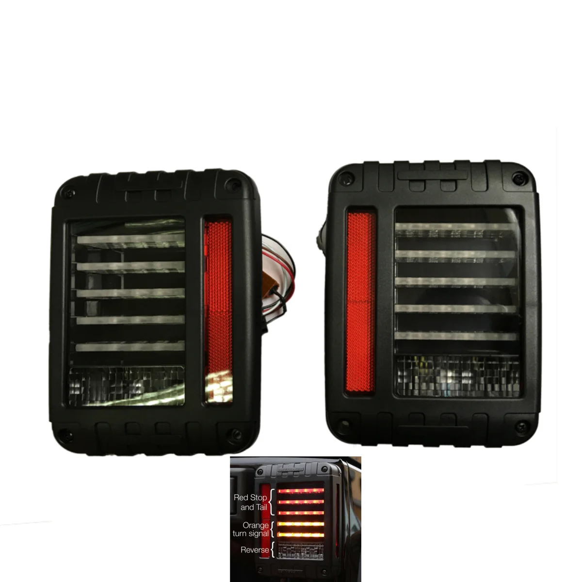 

2 шт. светодиодные задние фонари стоп-сигналы для Jeep Wrangler JK 2007-2017 LANTSUN J145