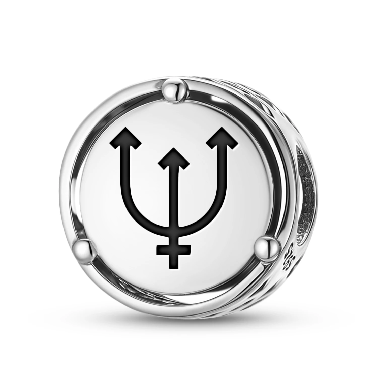 

Астрология Нептун, стерлинговое серебро 925, символ, подвеска, подходит для оригинального браслета, ювелирные изделия своими руками, аксессуары, семейная бусина