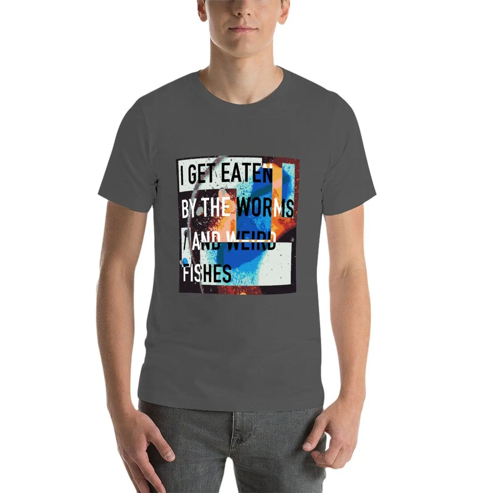 راديو - خلل - أسماك قوس قزح - تي شيرت مضحك تي شيرت قطن رجالي تي شيرت للرجال