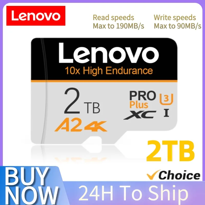 Lenovo 2TB High Speed Memory Card 128GB Class 10 V30 TF Flash Card 1TB Mini SD Card 512GB Micro TF SD Card 256GB For Phone Drone