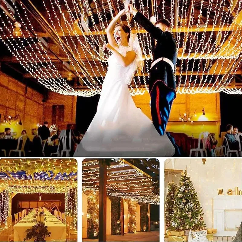 2M-100M Fairy Lights Led String Garland Christmas Light Waterproof Outdoor Indoor For Tree Street Wedding Party 2024 Decoration