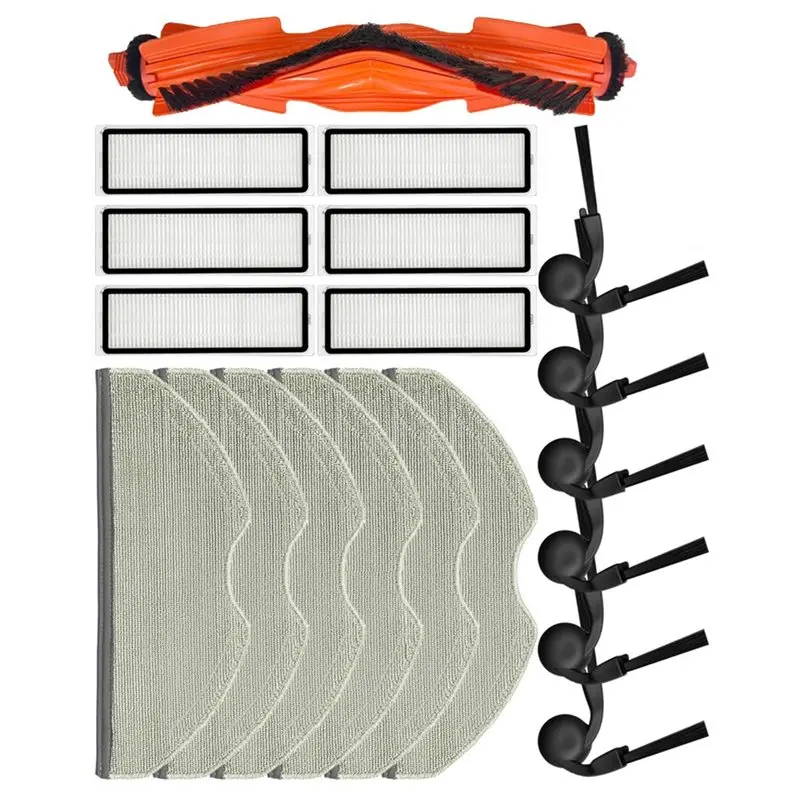 

Запасные части A24R для робота-пылесоса Xiaomi S40/OV81: основная щетка, боковая щетка, салфетка для влажной уборки, мешок для сбора пыли