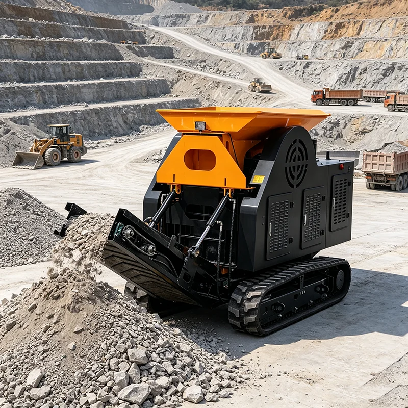 Mobile Rock Jaw Crusher Portable Stone Crushing Unit for Construction Material Processing