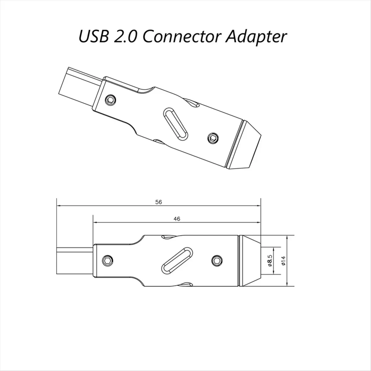 HiFi Audio 24K Gold Plated USB Data Cable DIY Type A Type B USB A USB B USB 2.0 Connector Jack Tail Port Sockect