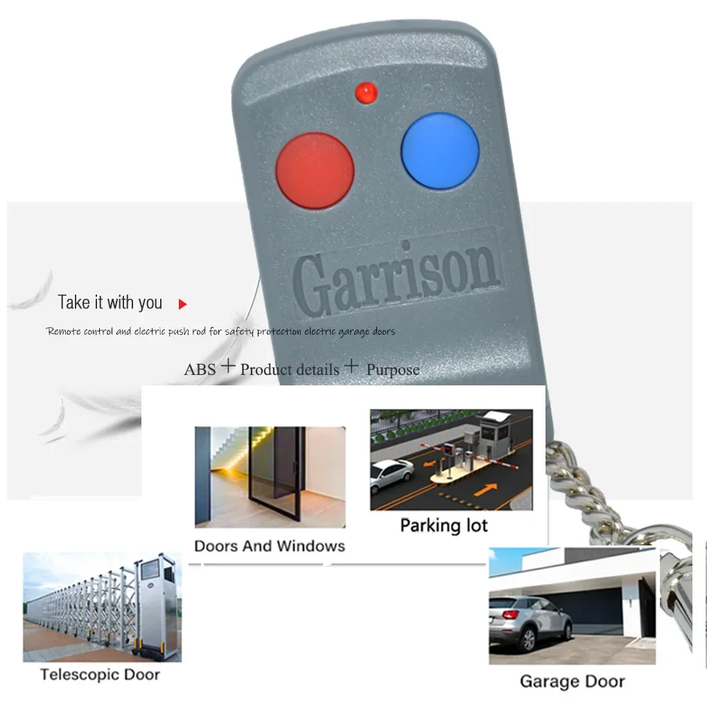 Garrison 433MHz RF Remote Control Switch For Garage 2CH Wireless Relay Remote Control For Lamp Garage Door Shutters Accessories